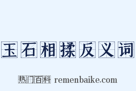 玉石相揉反义词是什么意思的图片